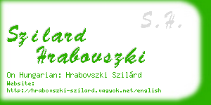 szilard hrabovszki business card